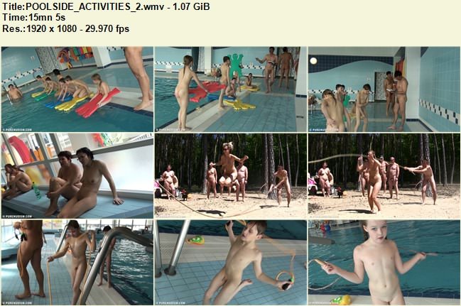 Poolside activities - Adult and young nudists video vol.2